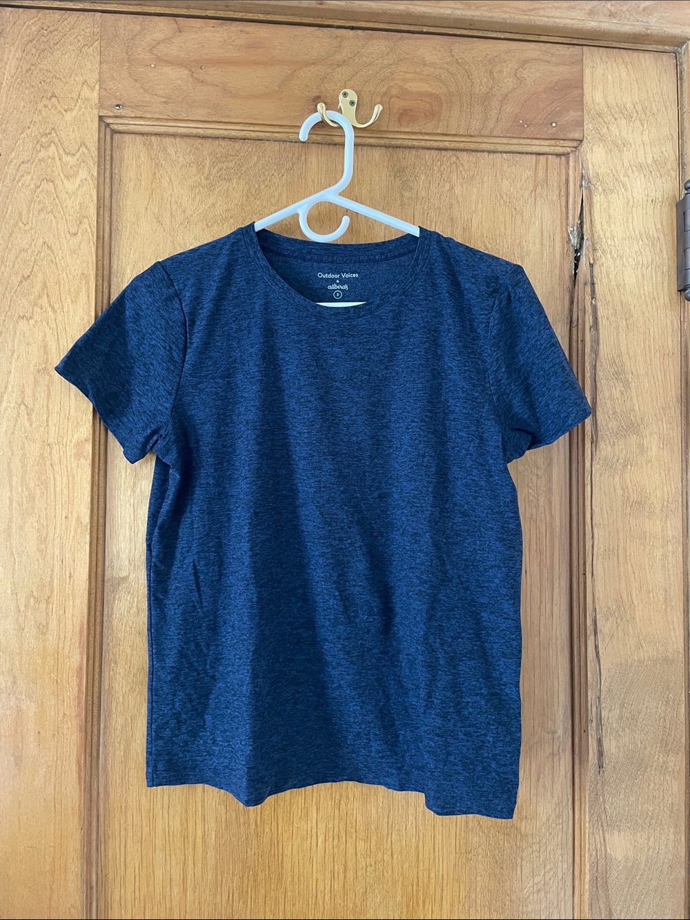 Outdoor Voices Heather Navy Short Sleeve Crew Tee